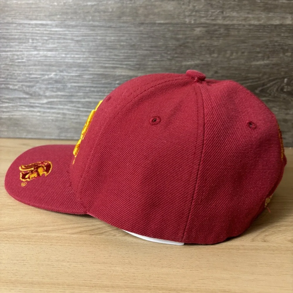 USC Trojans Hat Cap Strap Back Red Yellow NCAA Football College Mens Embroidered